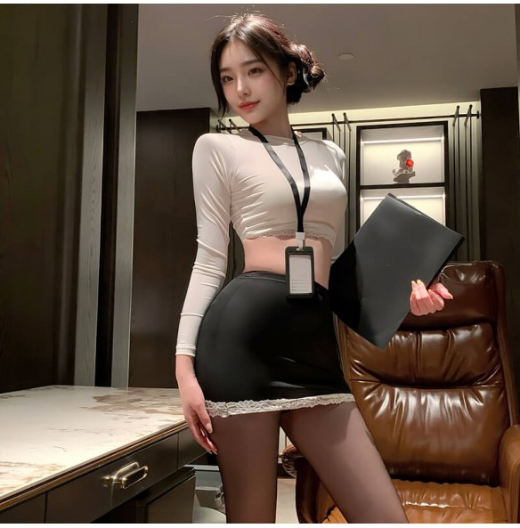 FEE ET MOI - Office Seduction Desire Secretary Set (White - Black) FEE ET MOI - Office Seduction Desire Secretary Set (White - Black)